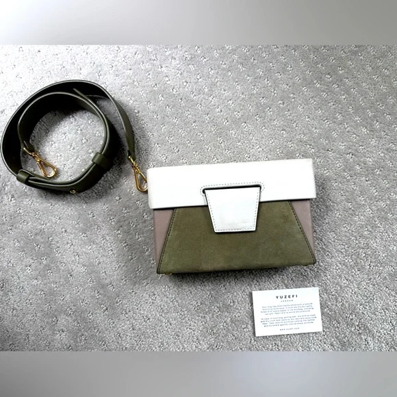 Yuzefi sude trim leather shoulder or waist bag - Picture 1 of 7